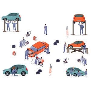 Big Car Body Shop Animation