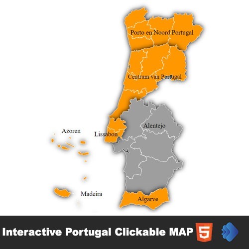 The Interactive Portugal Clickable MAP