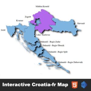 The Interactive Croatia-fr Clickable Map