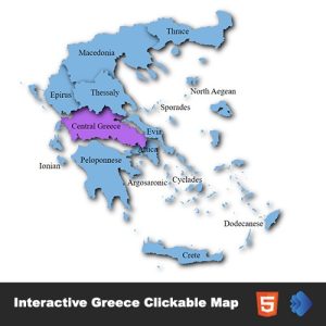 The Interactive Greece Clickable Map