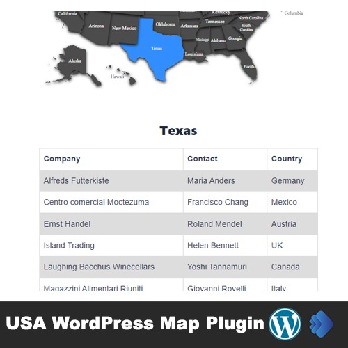 Interactive USA Map WordPress Plugin