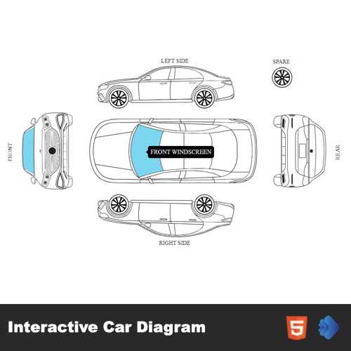 Interactive car diagram