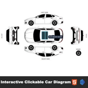 Interactive Clickable Car Parts Diagram – Model 03