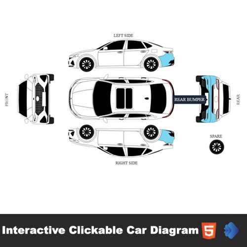Interactive Clickable Car Parts Diagram – Model 03 - Image 2